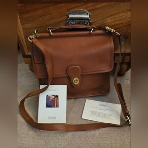 Coach The Original Willis Bag W/Original Detachable Strap, Brass Hardware